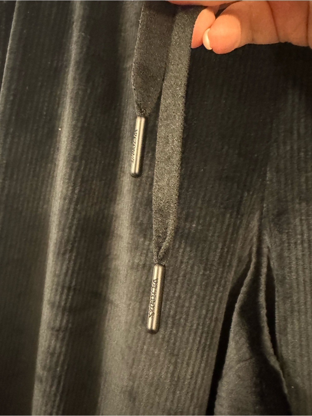 Victoria's Secret Black Ribbed Velour Loungewear Matching Set - Picture 7 of 16